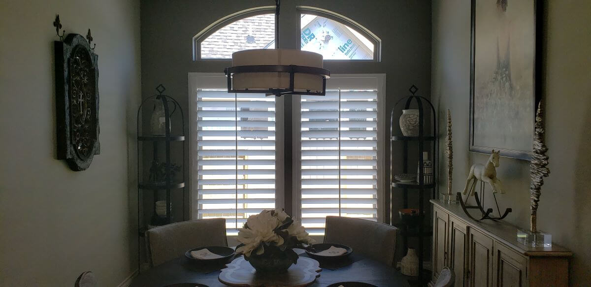 Arched plantation shutters installed in Montgomery TX
