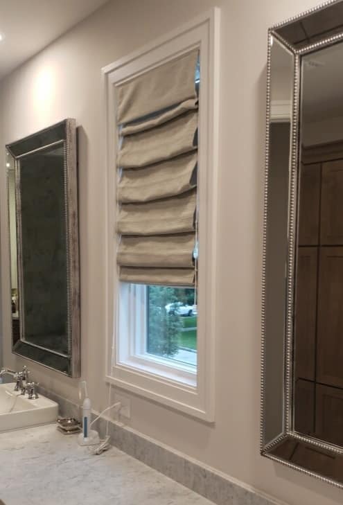 Roman shades installed in Spring TX