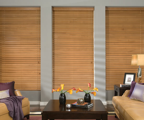 Wood blinds installed in Kingwood TX