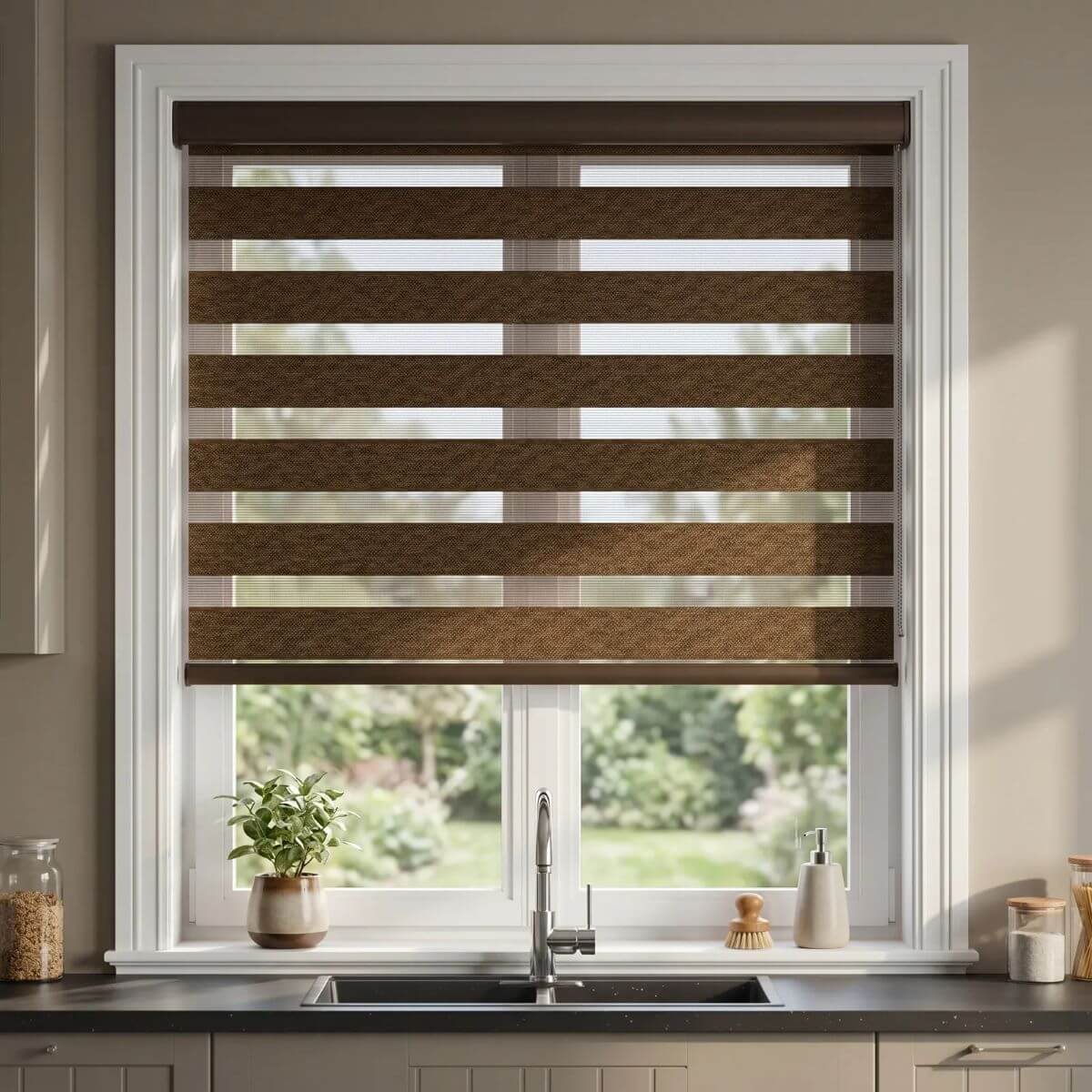 Zebra shades installed in The Woodlands TX
